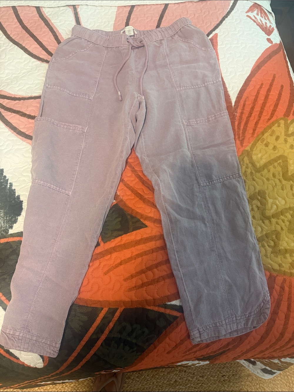 C&C California Lavender Elastic Waist Cargo Pants